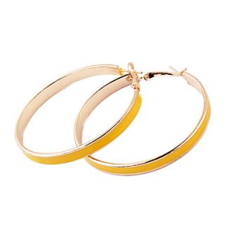 Gold Plated Alloy Circle Pattern Earrings(Assorted Colors)