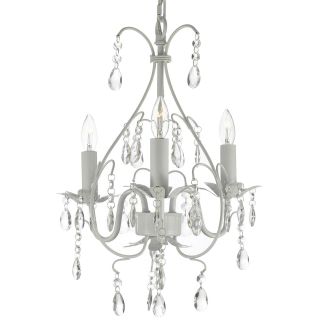 Gallery Versailles 3 Light Wrought Iron and Crystal Chandelier