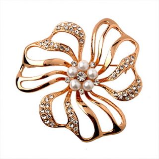 Fashion Alloy With Pearl/Rhinestone Brooch(More Colors)