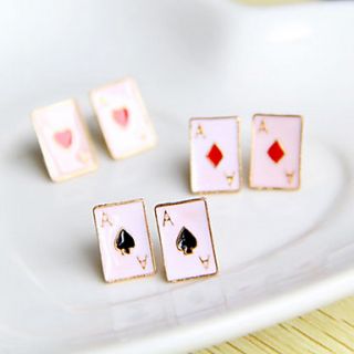 Wholesale trade in Europe and America retro cards tidal range of exquisite enamel drop earrings (random color)