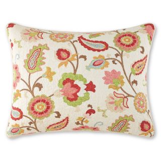 jcp home Tapestry Rose Pillow Sham, Red