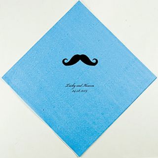 Personalized Wedding Napkins Mustache(More Colors) Set of 100
