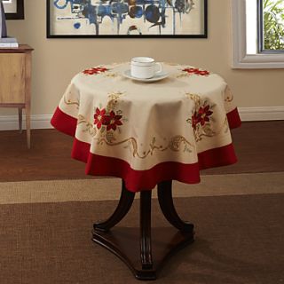 Diam33 Modern Style Beige Floral Table Cloth