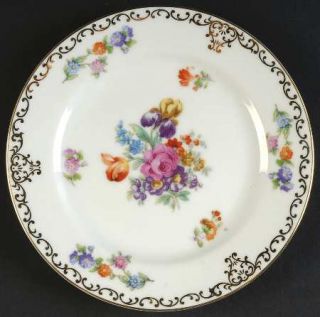 Noritake Dresdoll Bread & Butter Plate, Fine China Dinnerware   Florals Rim & Ce