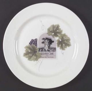 Wedgwood Grand Gourmet Silver Oak Wine Salad Plate, Fine China Dinnerware   Mu