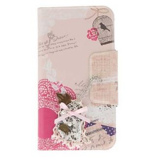 Japanese Style Bird And Flower Pattern Pu Leather Full Body Case For Samsung Galaxy S4 I9500