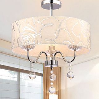 Modern Chic 3 Lights Pendant Pattern With Rose