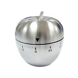 Mechanical Stainless Steel Apple Shaped Kitchen Timer