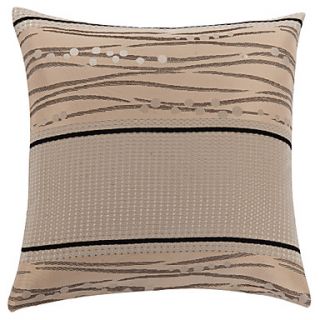 18 Square Modern Plaid and Striped Polyester Decorative Pillow Cover