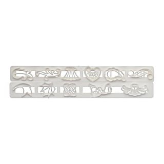 Decorative Design Cake Cutter Set Of 2 Pieces