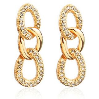 18K Real Gold Plated Figaro Earrings