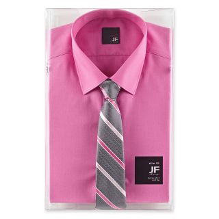 JF J.Ferrar JF J. Ferrar Shirt and Tie Box Set, Pink, Mens