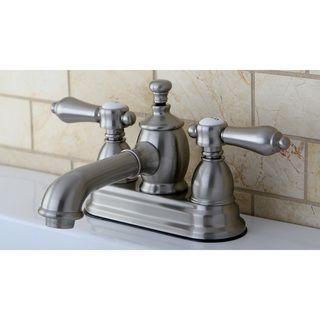 Satin Nickel 4 inch Centerset Bathroom Faucet