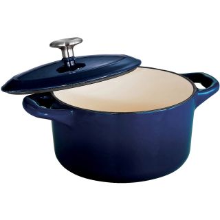 TRAMONTINA Gourmet 24 Ounce Enameled Cast Iron Covered Small Cocotte