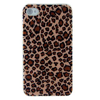 Grey Leopard Print Dull Polish Embossment Back Case for iPhone 4/4S