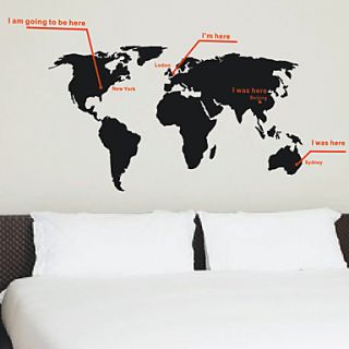 World Map Trip Wall Stickers