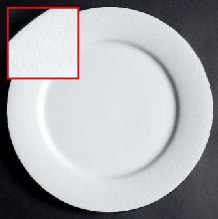 Noritake Enchanted Lace Dinner Plate, Fine China Dinnerware   White On White Flo
