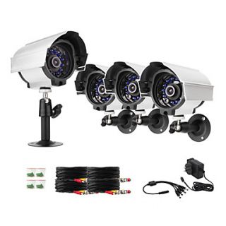 Zmodo Lot 4 600TVL Outdoor Camera Day Night CCTV Home Video Surveillance Security Camera Kit