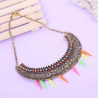 Europe exaggerated exotic floral semicircle small studs month hit color fashion necklace N984