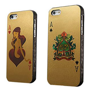Poker Cards design Hard Case for iPhone 5/5S/5G (Ace Red Or Ace Black)