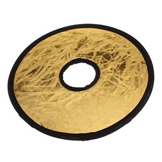 Collapsible Mid sized Flash Reflector Board   Silver Golden (30CM  Diameter)