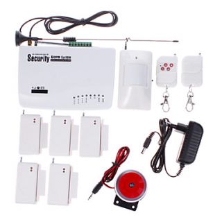 2011 Wireless Home GSM Security Alarm System / Alarms / SMS / Call / Autodial (4 Door Detectors)