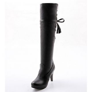 Beautiful Faux Leather Stiletto Heel Platform Knee High Boots Party Shoes(More Colors)