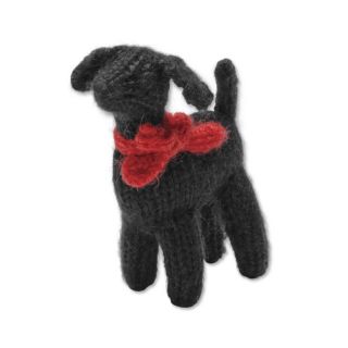 Peruvian Handknit Dog Breed Ornaments, Black Lab