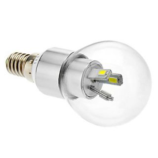 E27 3W 4x5630SMD 300LM 6000K Cool White Light LED Ball Bulb (85 220V)
