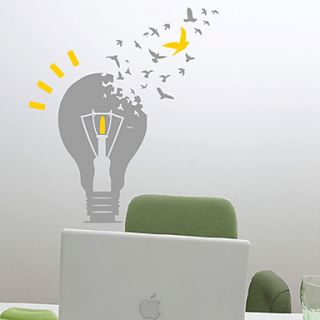 Abstract Bulb and Idea Wall Stickers