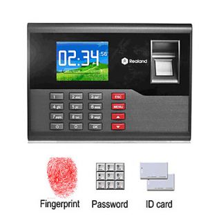 2.8 TFT Fingerprint PIN Card Time Attendance Clock USB TCP/IP Black