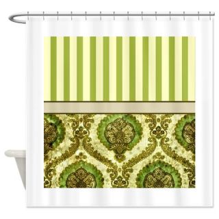  Vintage Greens Damask Shower Curtain  Use code FREECART at Checkout
