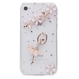 Resin Ballet Jewelry Covered Back Case for iPhone 4/4S