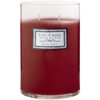 City Creek Candles Spiced Apple 22 oz. Jar Candle, Red