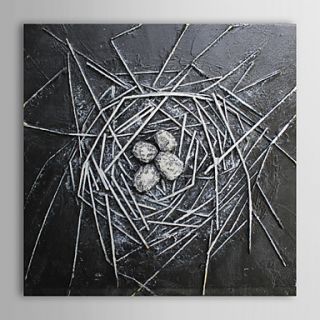 Hand Painted Oil Painting Abstract Nest with Stretched Frame 1310 AB1020