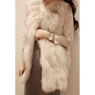 Nice Sleeveless Collarless Faux Fur Party/Casual Vest(More Colors)