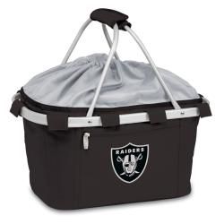 Picnic Time Oakland Raiders Metro Basket (BlackDimensions 19 inches high x 11 inches wide x 10 inches deepLightweight Waterproof interiorExpandable drawstring topAluminum frameExterior zip closure pocket )