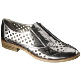 Womens Sam & Libby Justine Perforated Oxfords   Pewter 5.5