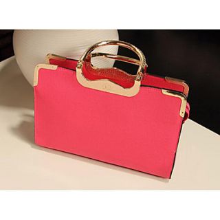 POLIS Womens Fuchsia 2013 New Model Vintage Metal Style OL Office Shoulder Clutch Bags