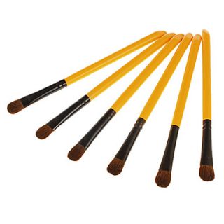 6PCS Makeup Cosmetic Brush Eye Shadow Blooming Tool(Yellow)