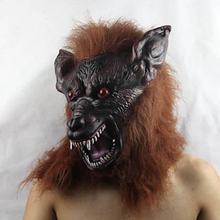 Brown Wolf Halloween Latex Mask