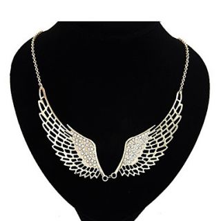 Loving Angel Wing With Rhinestone Necklace