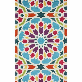 Nuloom Handmade Mosaic Multi Rug (5 X 8) (IvoryPattern CasualTip We recommend the use of a non skid pad to keep the rug in place on smooth surfaces.All rug sizes are approximate. Due to the difference of monitor colors, some r ug colors may vary slightl