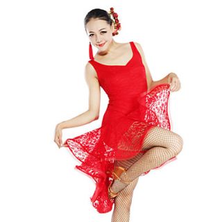 Dancewear Viscose And Lace Latin Dance Dress For Ladies(More Colors)