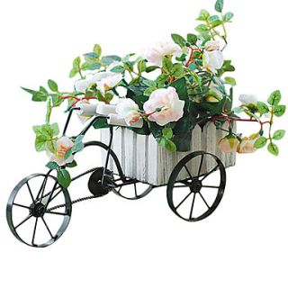 13.5Country Style White Peony With Tricycle Style Vase
