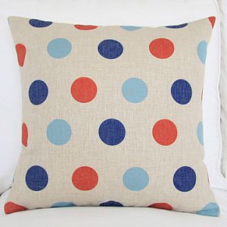 18 Modern Polka Dots Pattern Cotton/Linen Decorative Pillow Cover