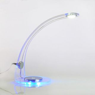 LED 3W Transparent Acrylic Modern Minimalist Curved Table Lamp Desk Lamp