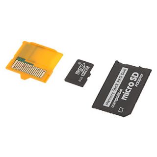 8G Class 6 MicroSDHC TF Card and MicroSD Adapters to Memory Stick PRO Duo/XD