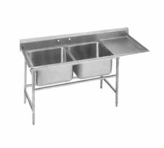 Advance Tabco Sink   24x24x14 Bowl, 24 Right Drainboard, 14 ga 304 Stainless