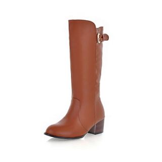 Leatherette Mid Calf Boots Fashion Casual Shoes(More Colors)